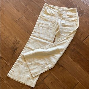 Athleta Linen Pants with Side Stripe NEW